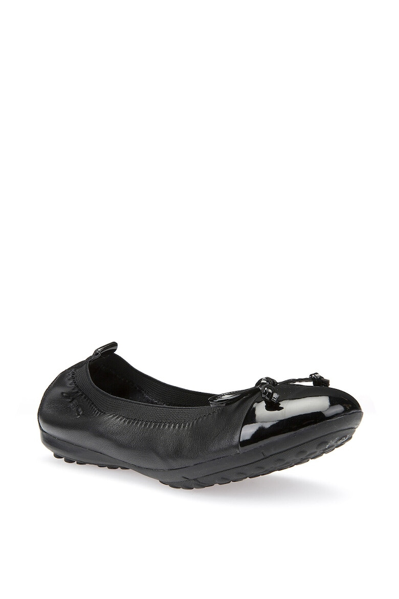 Geox Leather Flats With Bow Detail - Pepit.bg