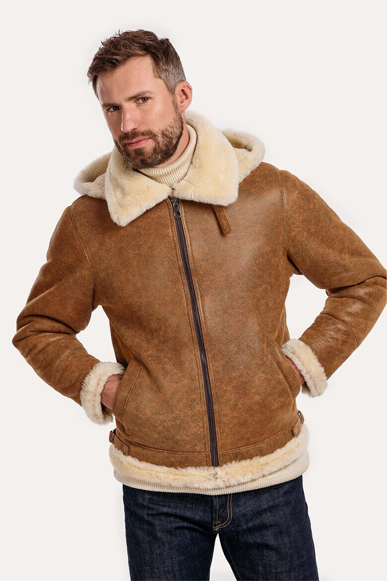 Gerali Яке Vintage Aviator от кожа - Камел - Pepit.bg