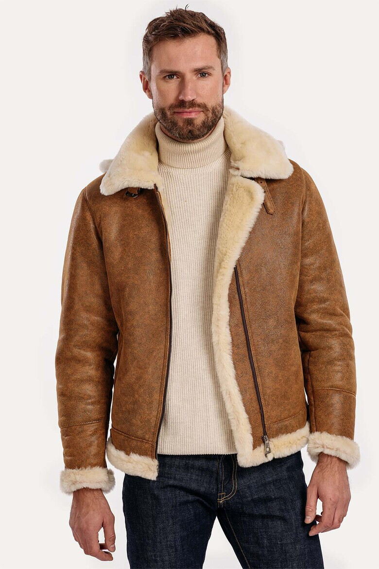 Gerali Яке Vintage Aviator от кожа - Камел - Pepit.bg