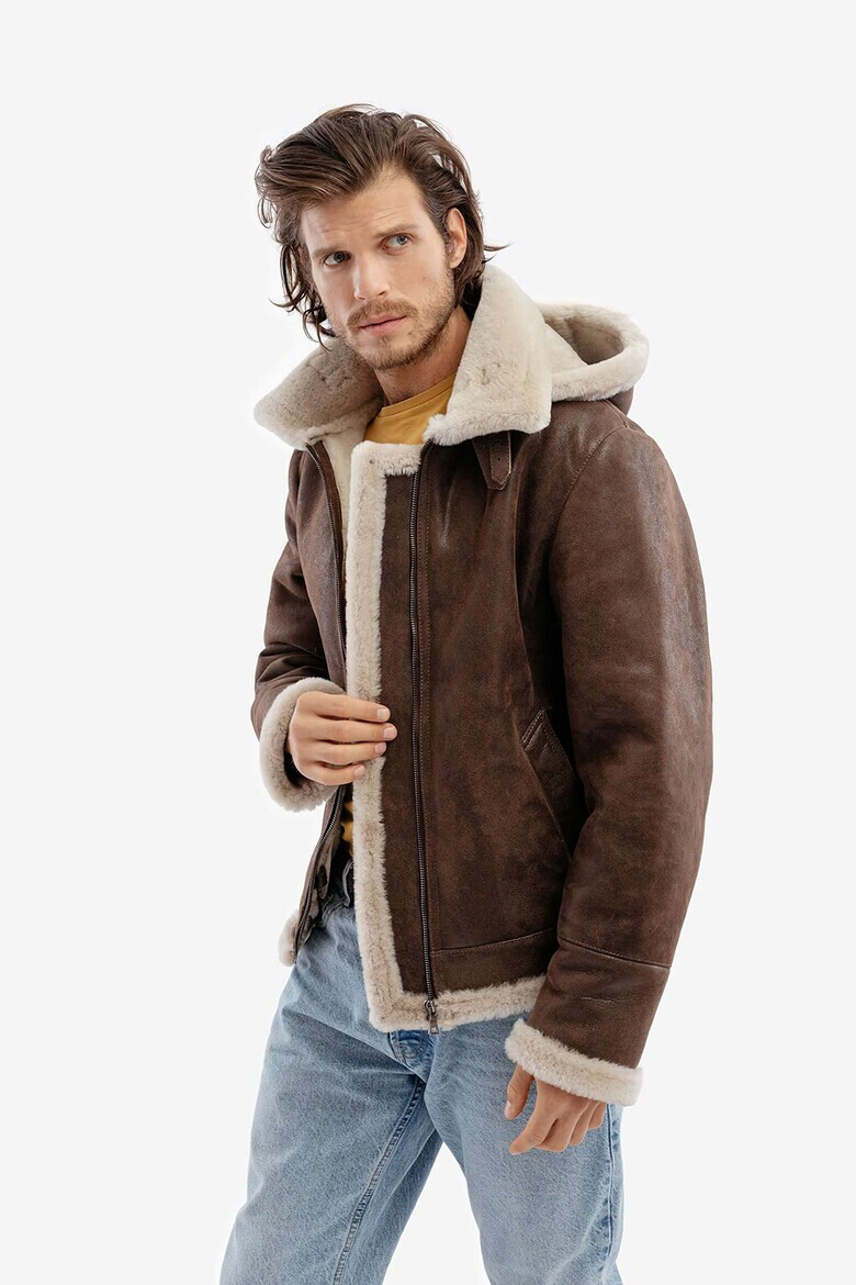Gerali Яке Vintage Aviator от кожа - Кафяв - Pepit.bg