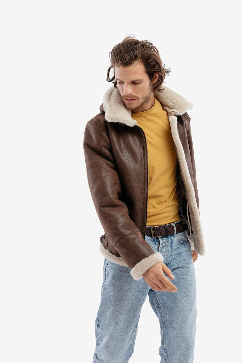 Gerali Яке Vintage Aviator от кожа - Кафяв - Pepit.bg