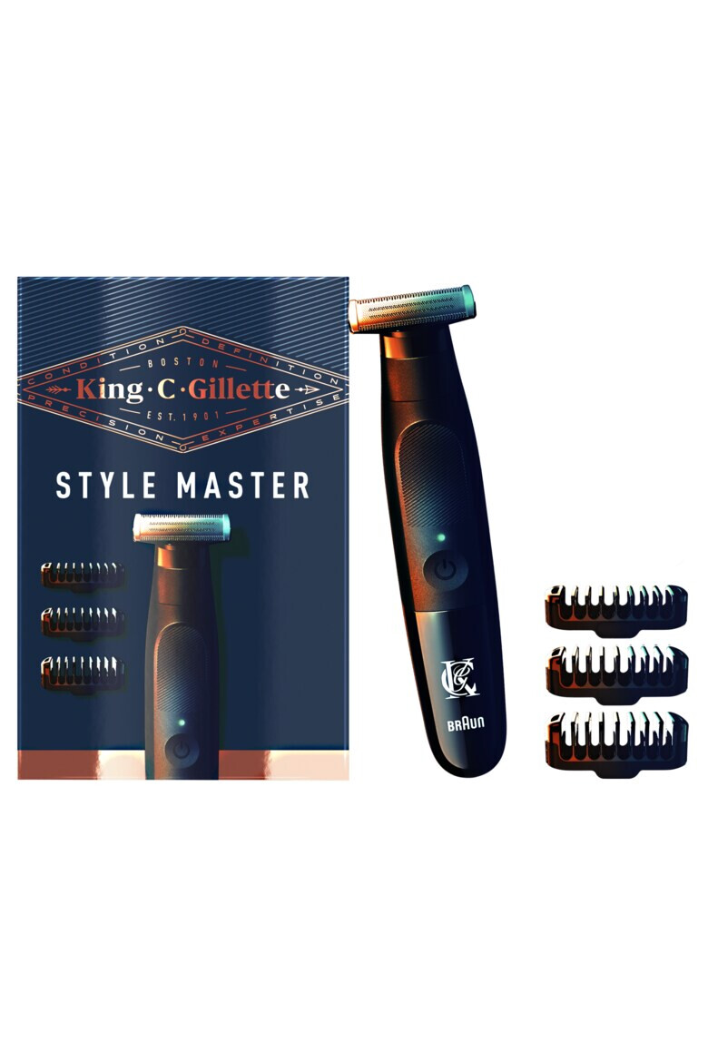 Gillette Хибриден уред за брада King C. Style Master - 4D ножчета - 3 гребена - Въртяща се глава - Pepit.bg