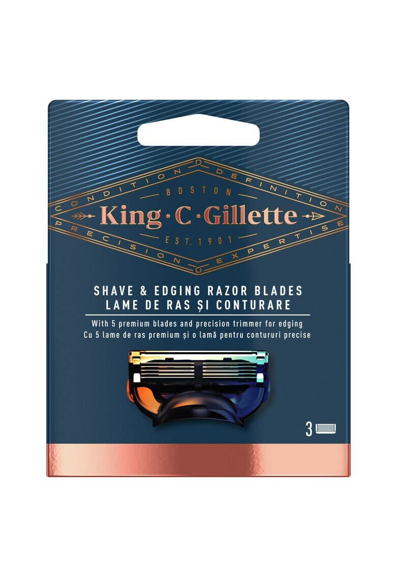 Gillette Резерви за самобръсначка King C. 3 бр - Pepit.bg