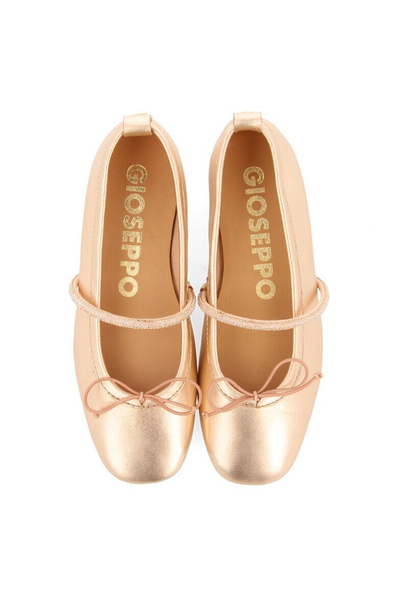 Gioseppo Кожени пантофки с еластични каишки - Розово златисто - Pepit.bg