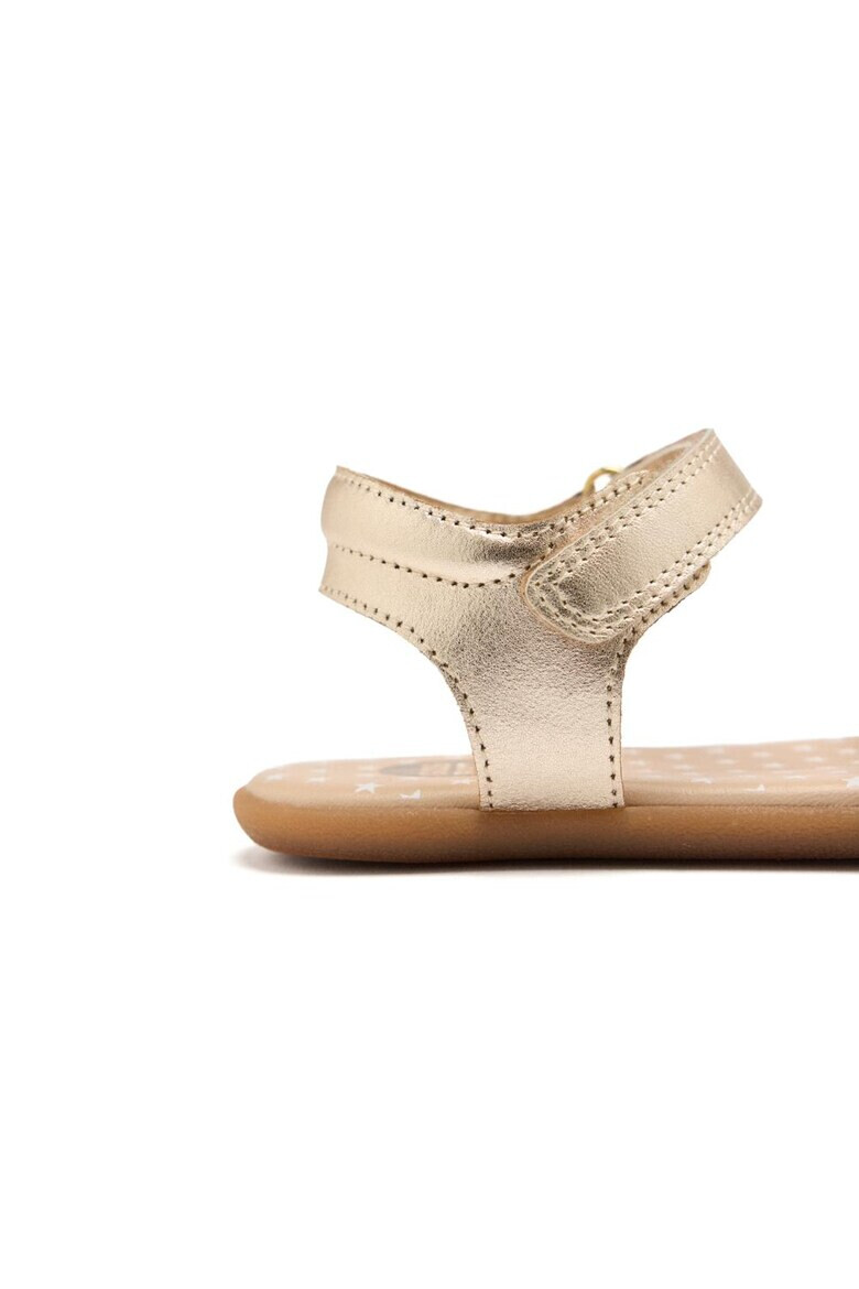 Gioseppo Кожени сандали Hubbard с велкро - Златист - Pepit.bg