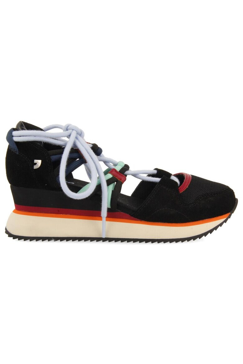 Gioseppo Скосени спортни сандали с велур - Черен - Pepit.bg
