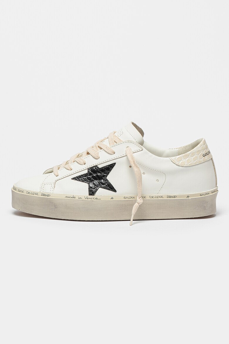 GOLDEN GOOSE Кожени кецове Hi Star с контрасти - Pepit.bg