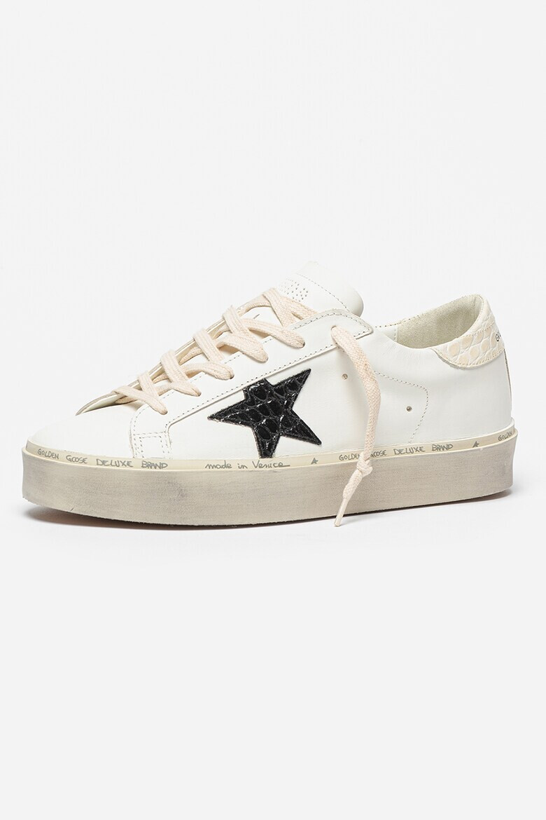 GOLDEN GOOSE Кожени кецове Hi Star с контрасти - Pepit.bg