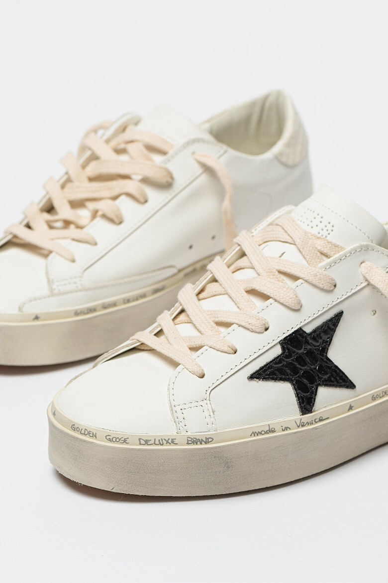 GOLDEN GOOSE Кожени кецове Hi Star с контрасти - Pepit.bg