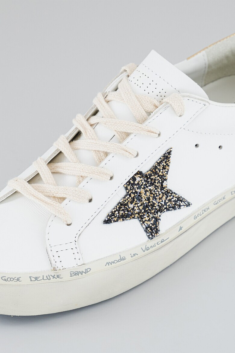 GOLDEN GOOSE Кожени спортни обувки с брокат - Pepit.bg