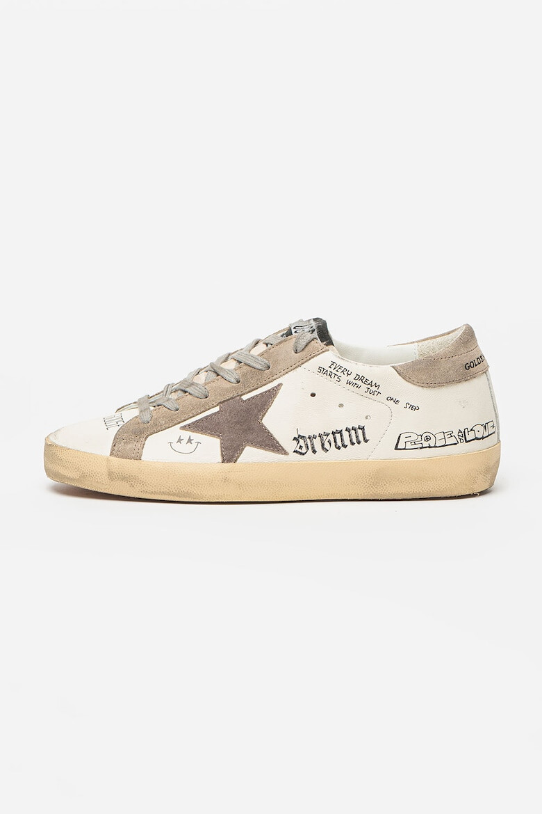 GOLDEN GOOSE Кожени спортни обувки с шарка - Pepit.bg