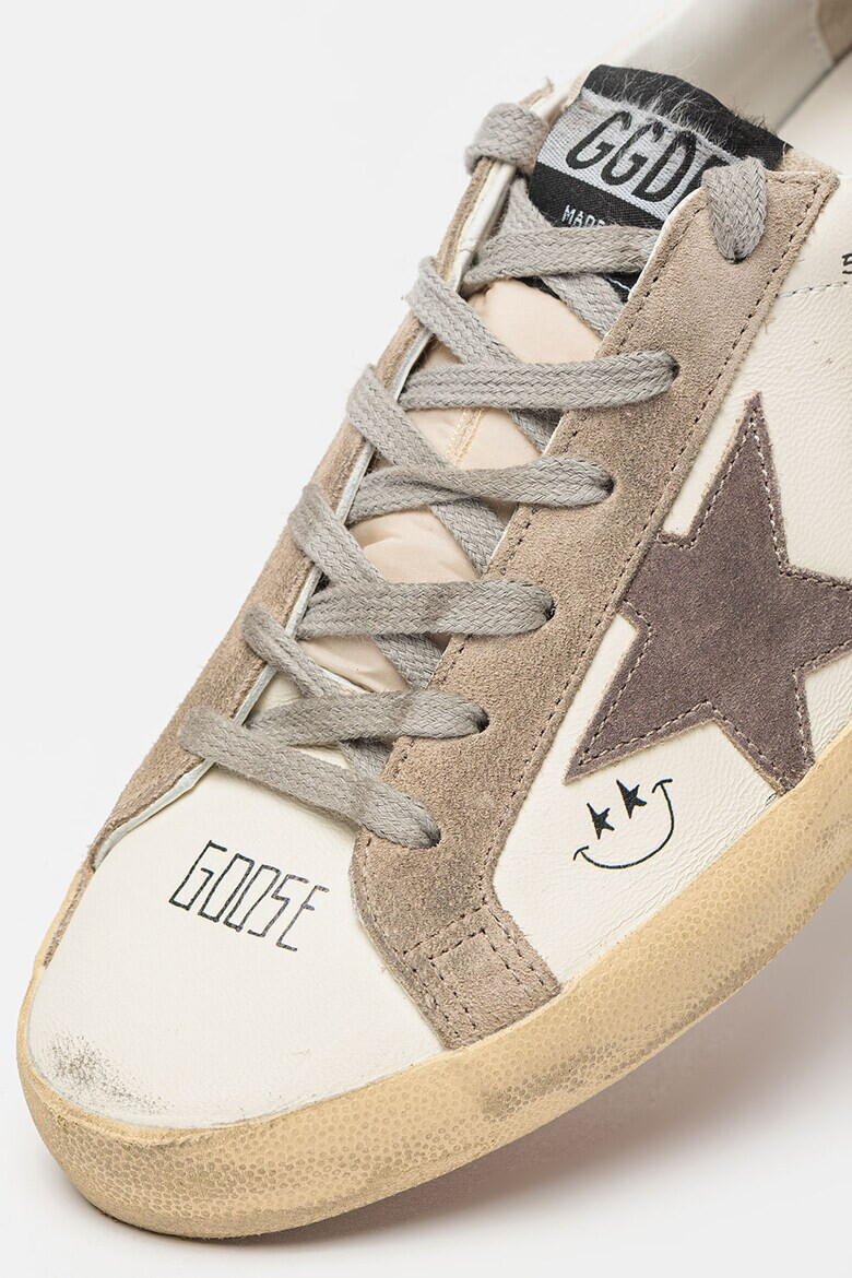 GOLDEN GOOSE Кожени спортни обувки с шарка - Pepit.bg