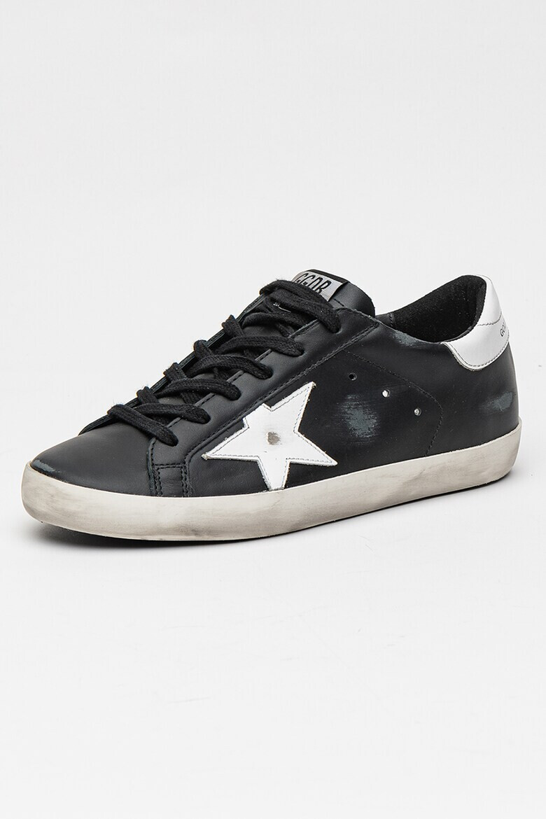 GOLDEN GOOSE Кожени спортни обувки Super-Star със захабен ефект - Pepit.bg