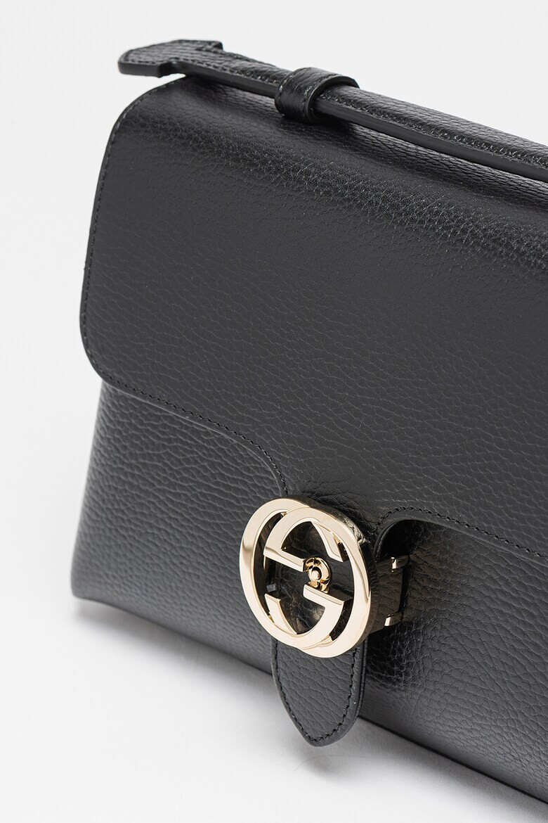 Gucci Кожена чанта с релеф - Pepit.bg