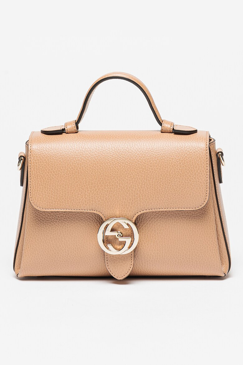 Gucci Кожена чанта с релеф - Pepit.bg