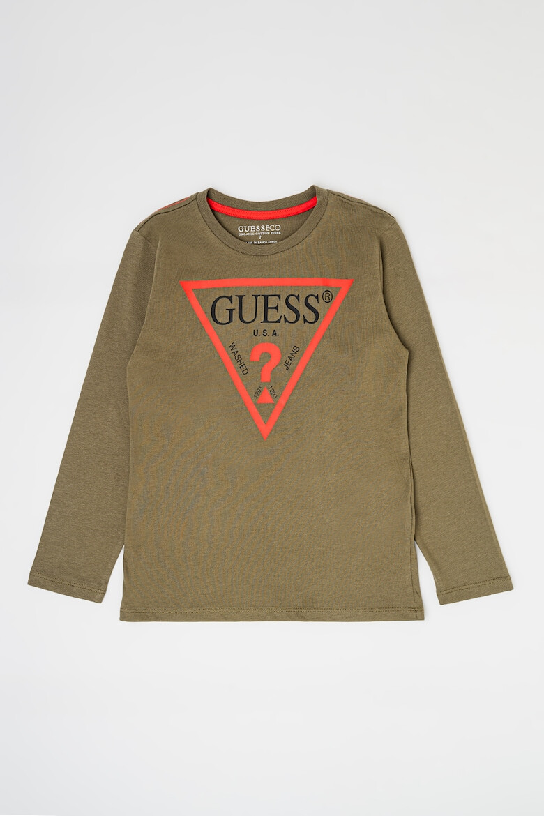 GUESS KIDS Блуза от органичен памук с лого - Pepit.bg