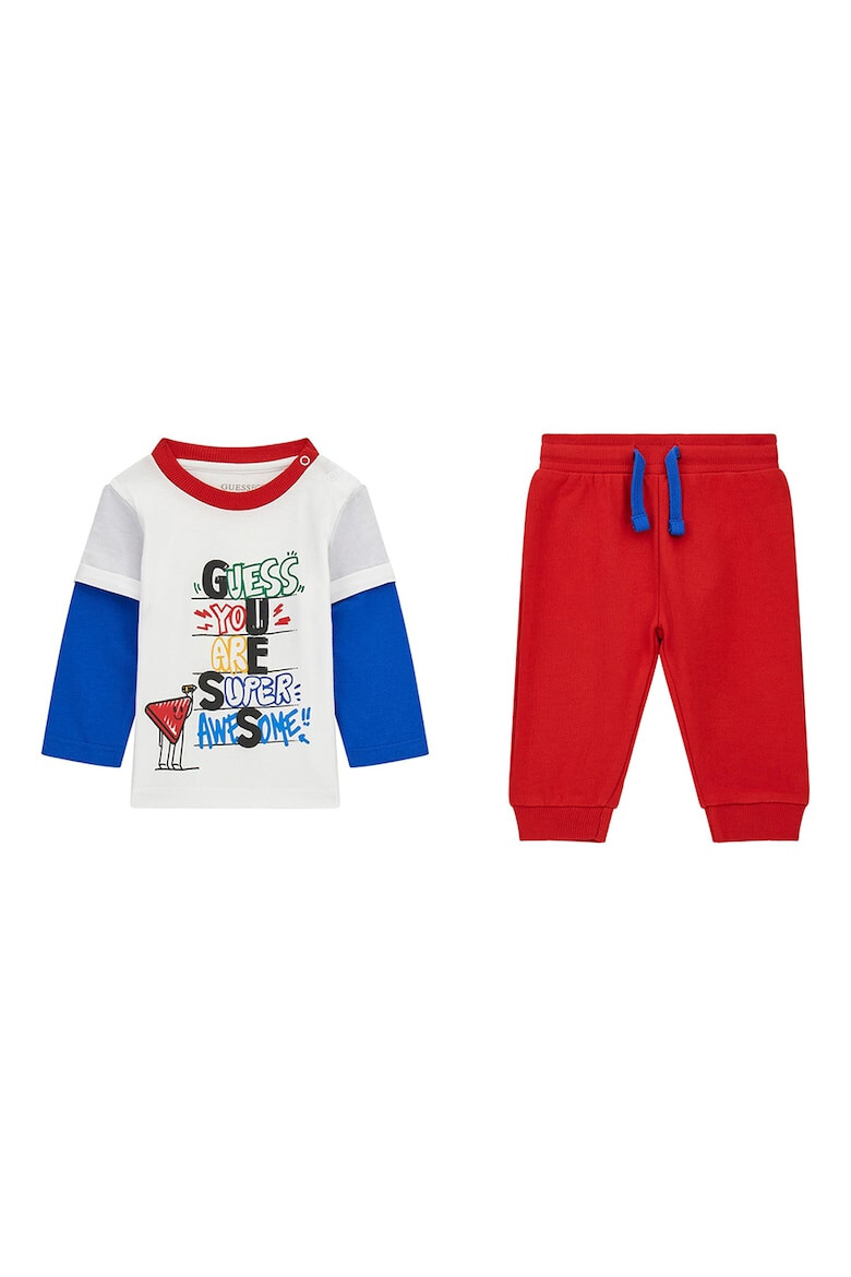 GUESS KIDS GUESS - Блуза с дизайн 2в1 и спортен панталон - Pepit.bg