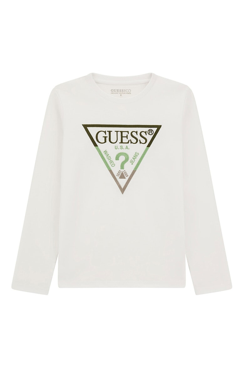 GUESS KIDS GUESS - Блуза с овално деколте и бродирано лого - Pepit.bg