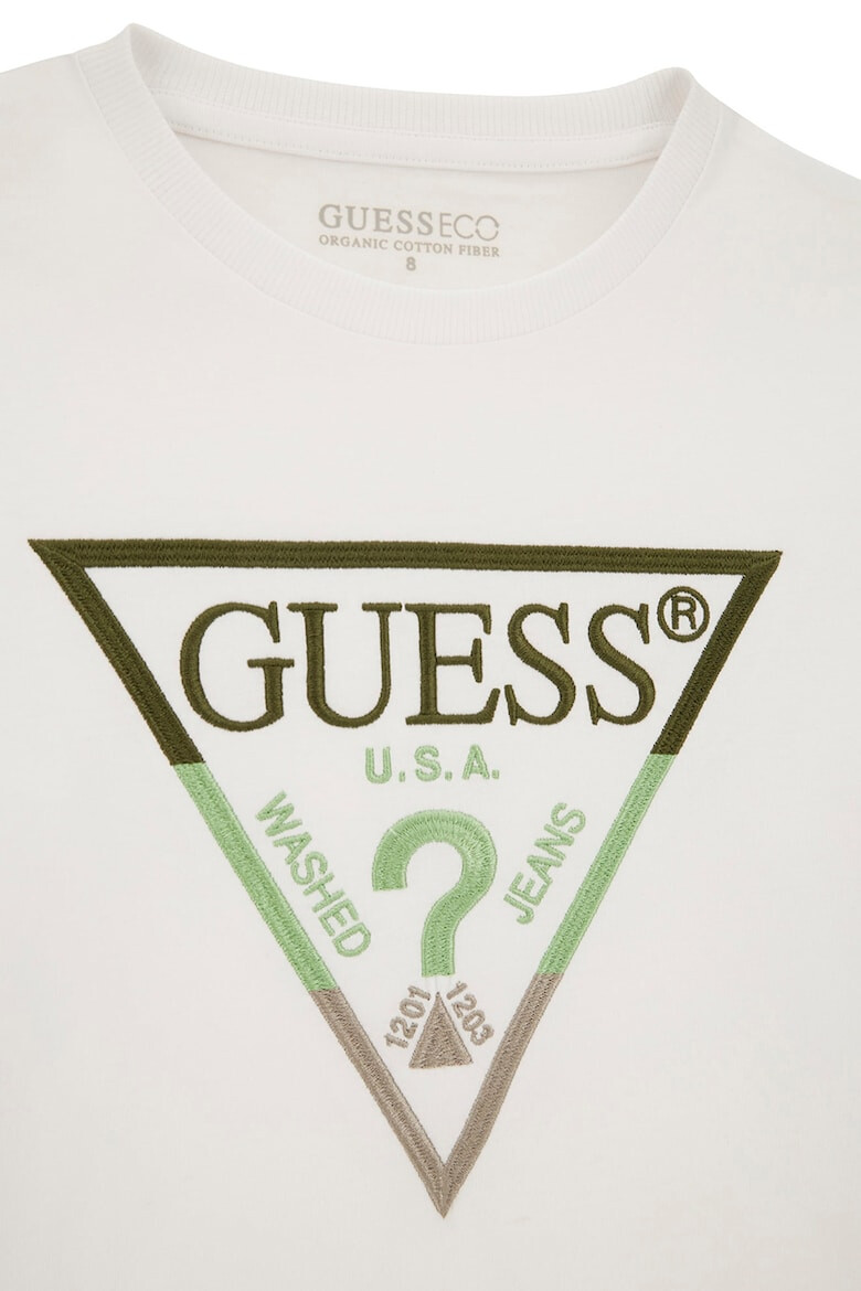 GUESS KIDS GUESS - Блуза с овално деколте и бродирано лого - Pepit.bg