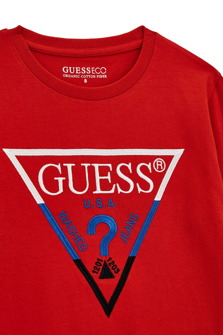 GUESS KIDS GUESS - Блуза с овално деколте и бродирано лого - Pepit.bg