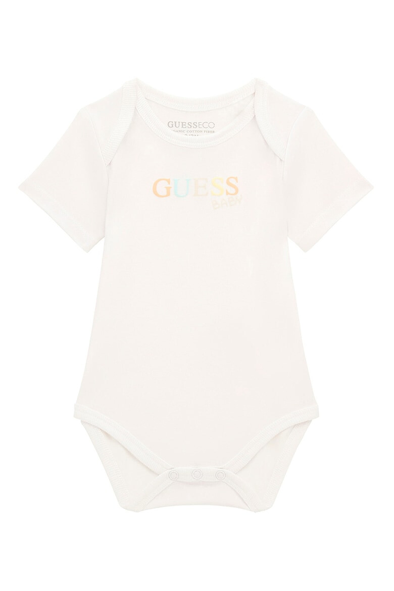 GUESS KIDS GUESS - Боди с къси ръкави и лого - Pepit.bg