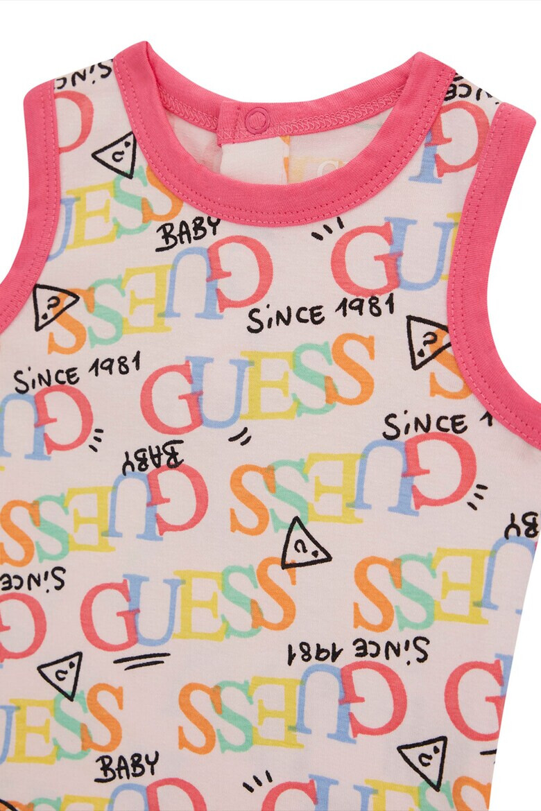 GUESS KIDS Боди с лого и къс панталон - Pepit.bg