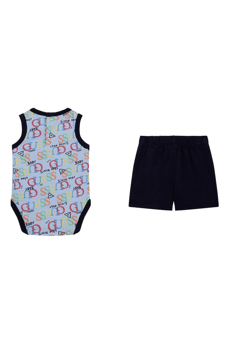 GUESS KIDS Боди с лого и къс панталон - Pepit.bg