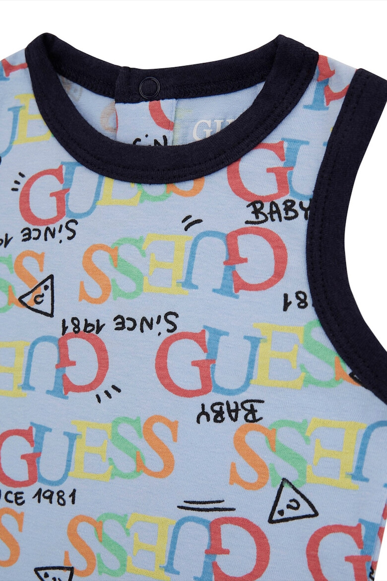 GUESS KIDS Боди с лого и къс панталон - Pepit.bg