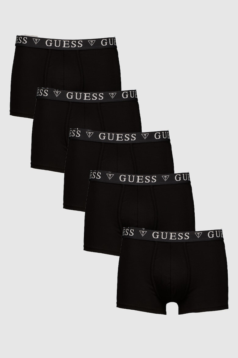 GUESS Боксерки с еластична талия - 5 чифта - Черен - Pepit.bg
