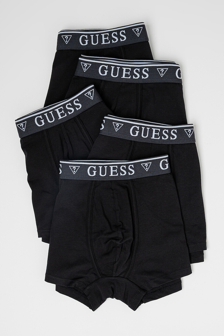 GUESS Боксерки с еластична талия - 5 чифта - Черен - Pepit.bg