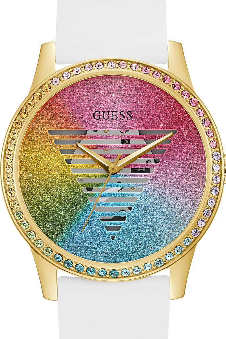 Guess Часовник с брокат на циферблата - Pepit.bg