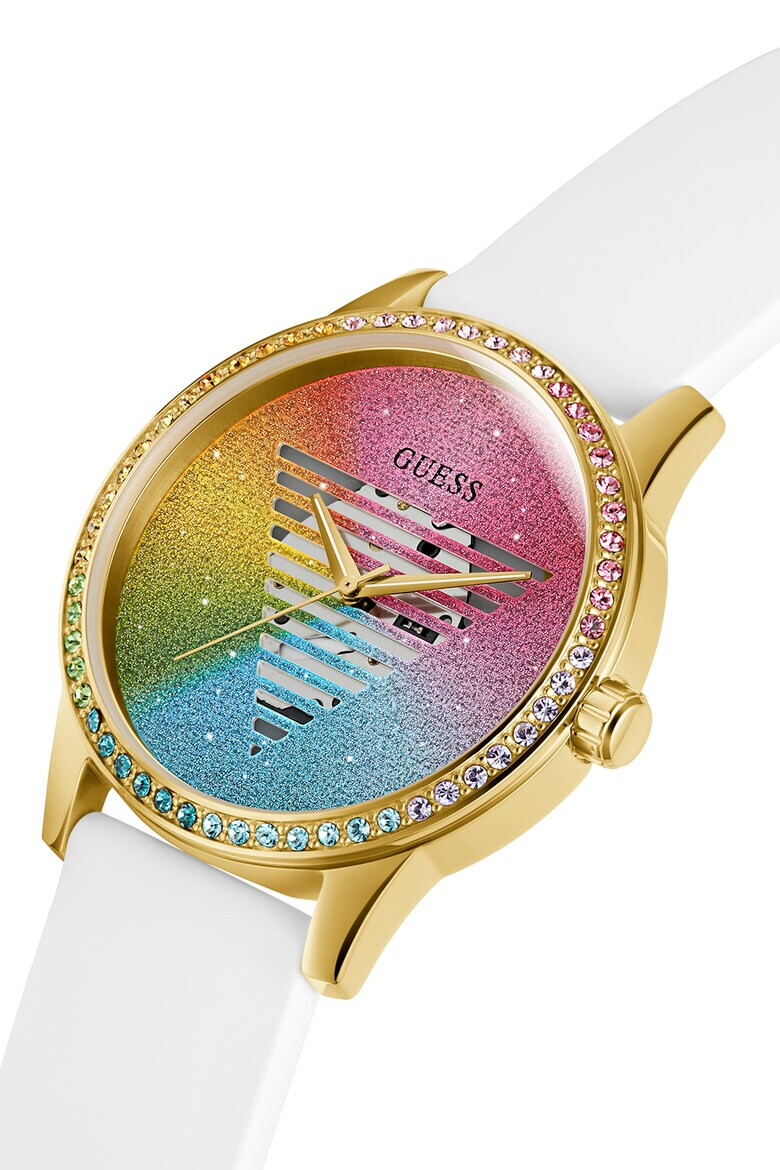 Guess Часовник с брокат на циферблата - Pepit.bg