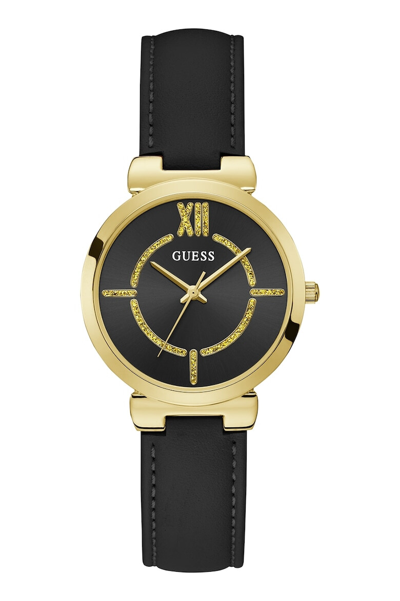 GUESS Часовник с кожена каишка - Pepit.bg