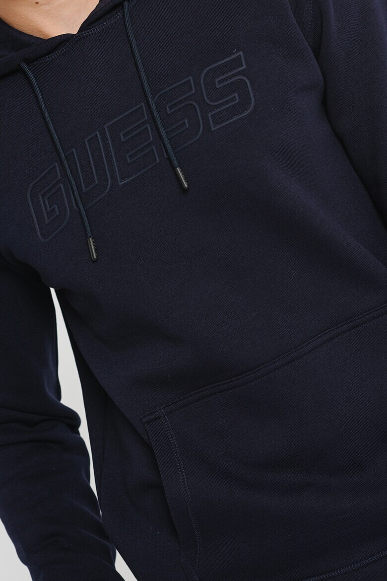 GUESS Фитнес худи с джоб кенгуру - Тъмносин - Pepit.bg