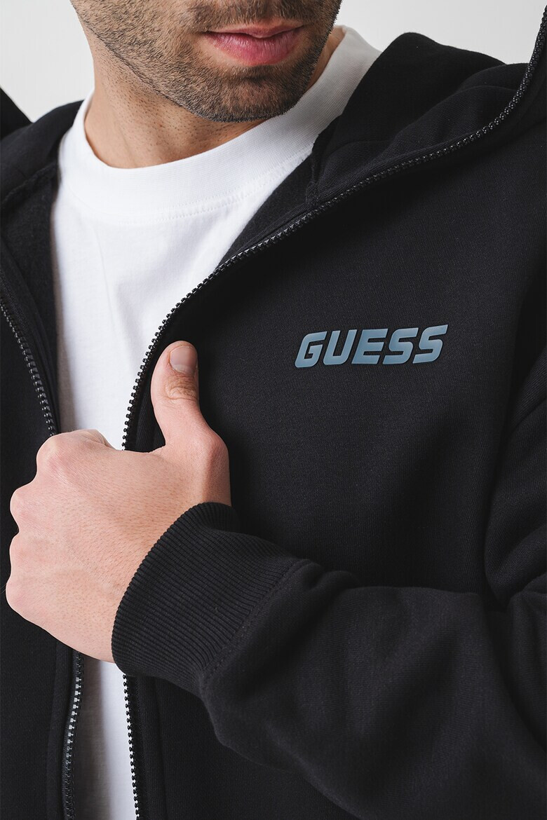 GUESS Фитнес худи с цип и лого - Pepit.bg