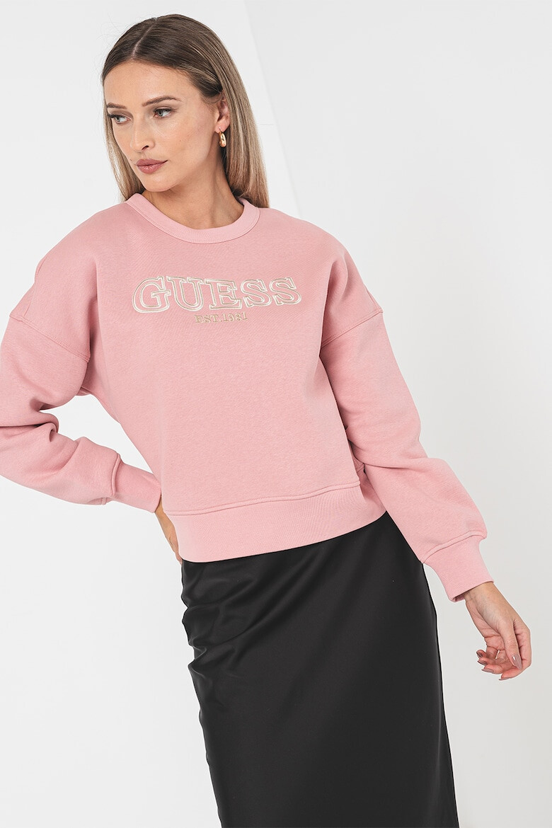 GUESS Фитнес суитшърт с бродирано лого - Pepit.bg