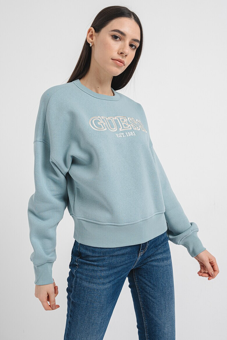 GUESS Фитнес суитшърт с бродирано лого - Pepit.bg