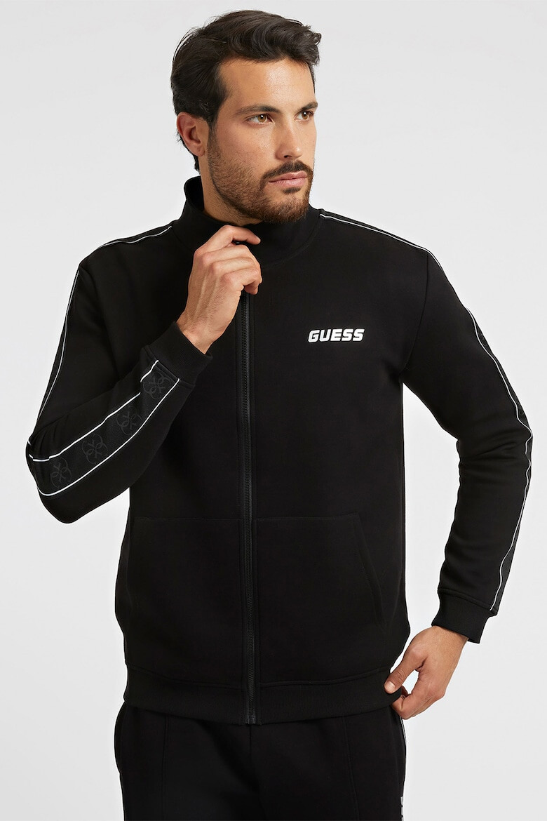 GUESS Фитнес суитшърт с лого - Черен - Pepit.bg