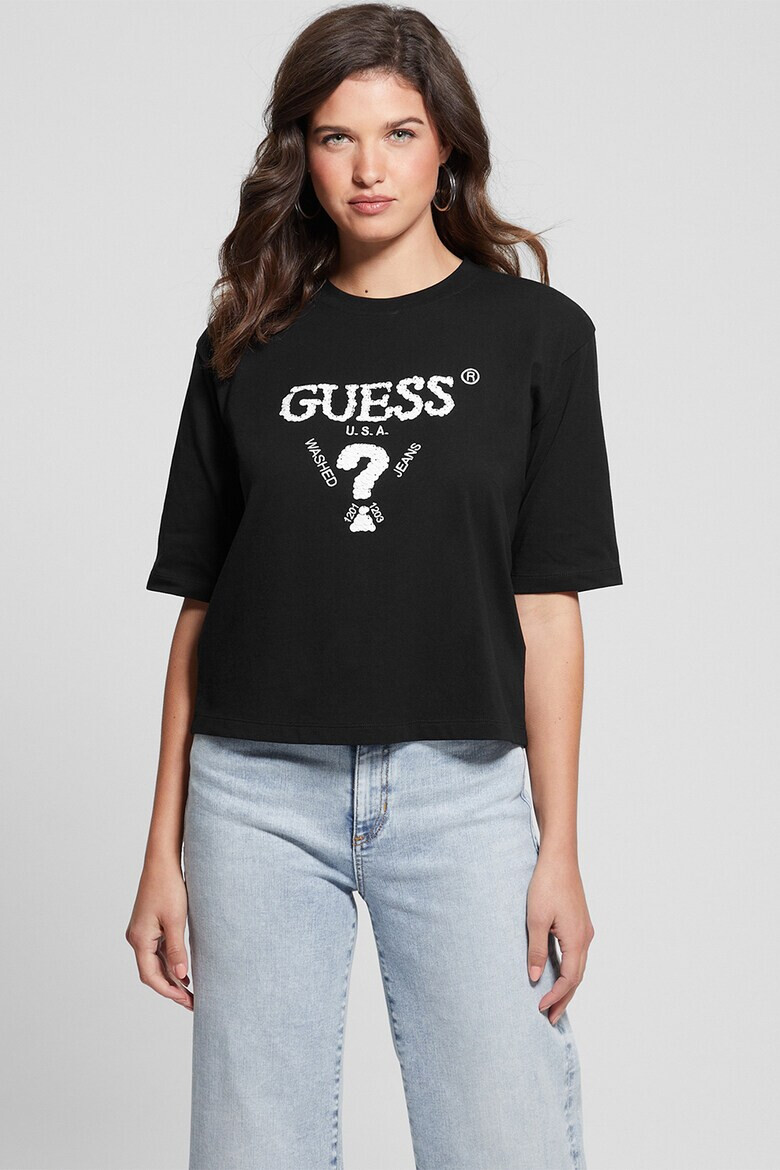 GUESS Фитнес тениска с лого - Pepit.bg