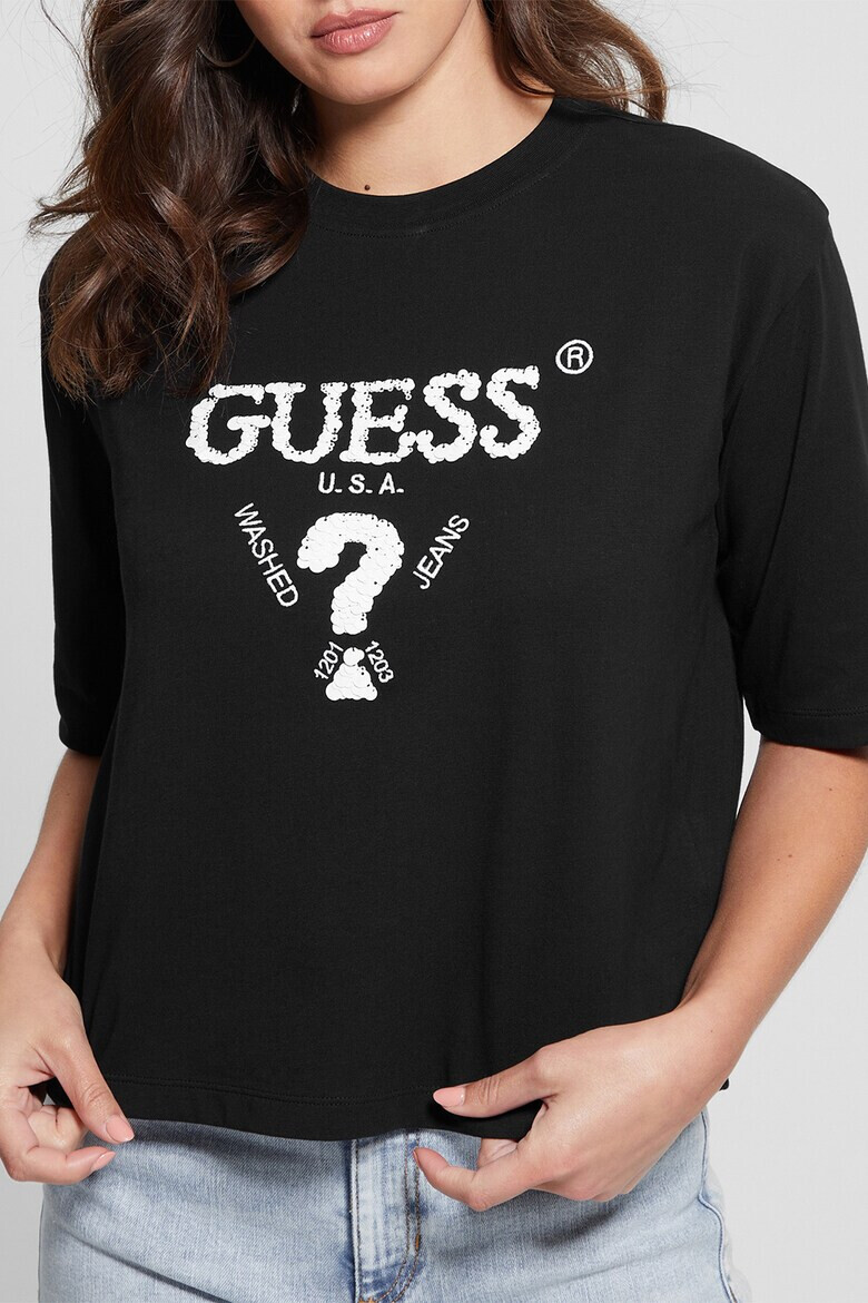 GUESS Фитнес тениска с лого - Pepit.bg