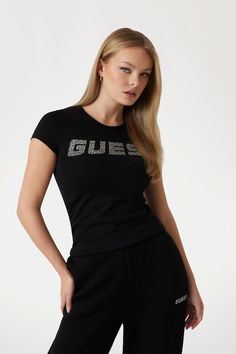 GUESS Фитнес тениска с лого - Pepit.bg