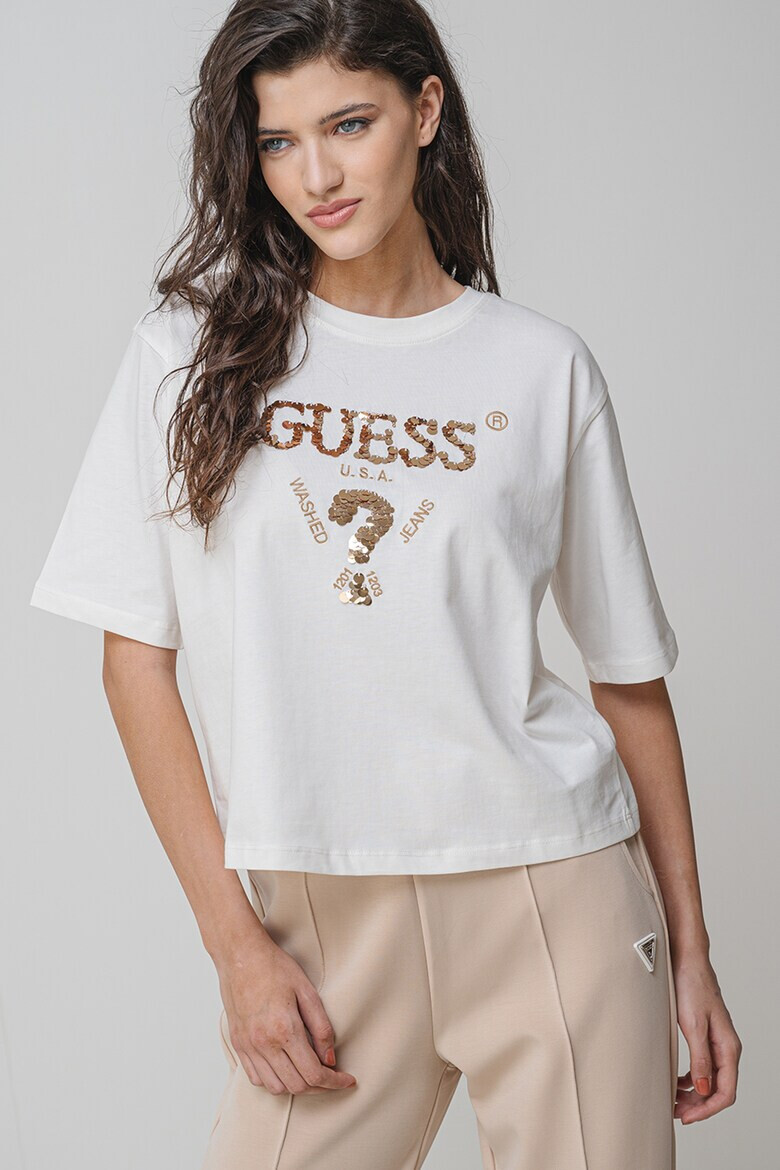 GUESS Фитнес тениска с лого - Pepit.bg