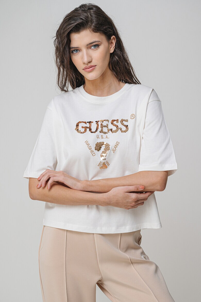 GUESS Фитнес тениска с лого - Pepit.bg