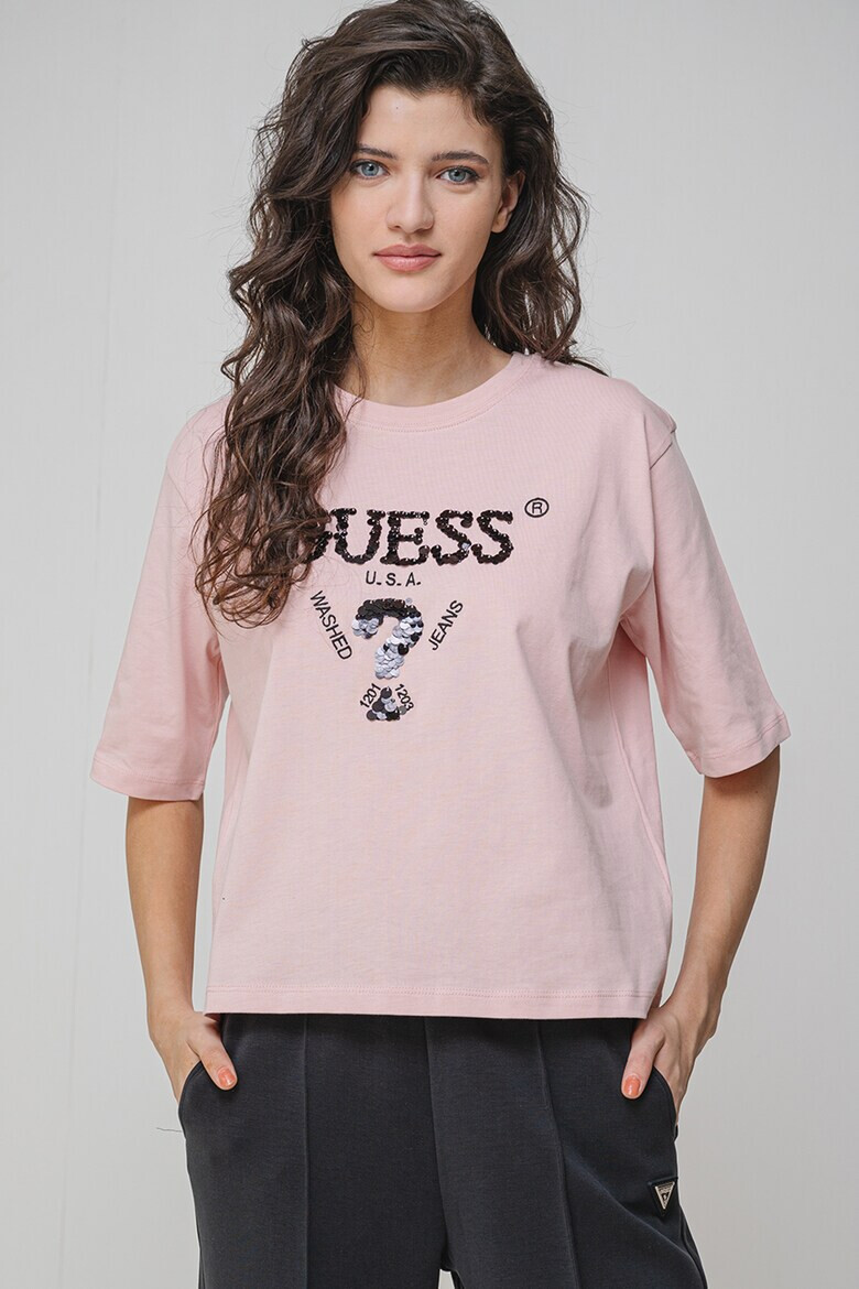 GUESS Фитнес тениска с лого - Pepit.bg