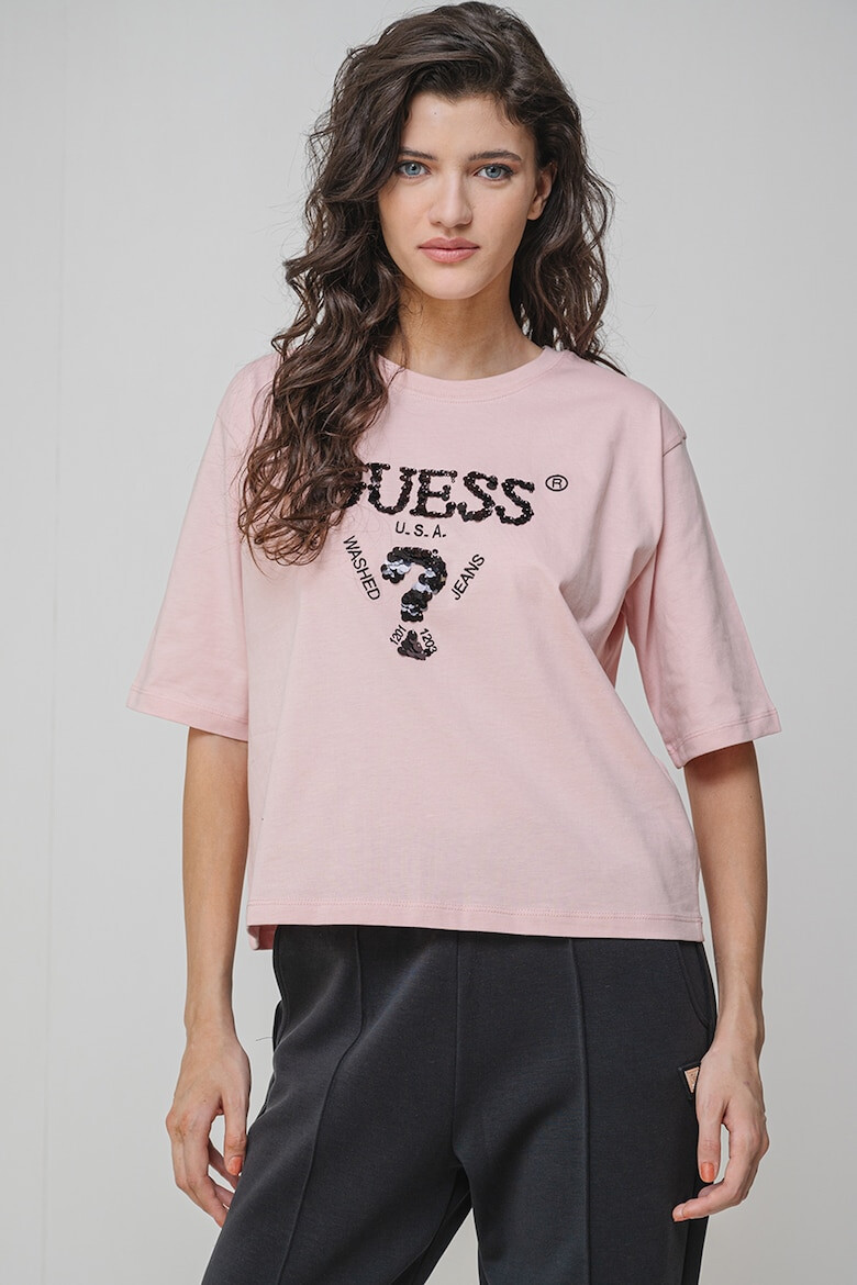 GUESS Фитнес тениска с лого - Pepit.bg