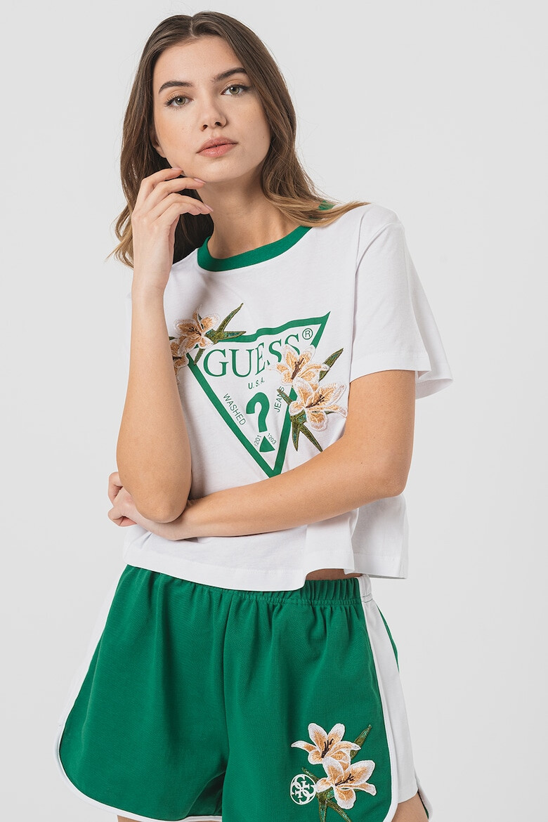 GUESS Фитнес тениска с лого - Pepit.bg