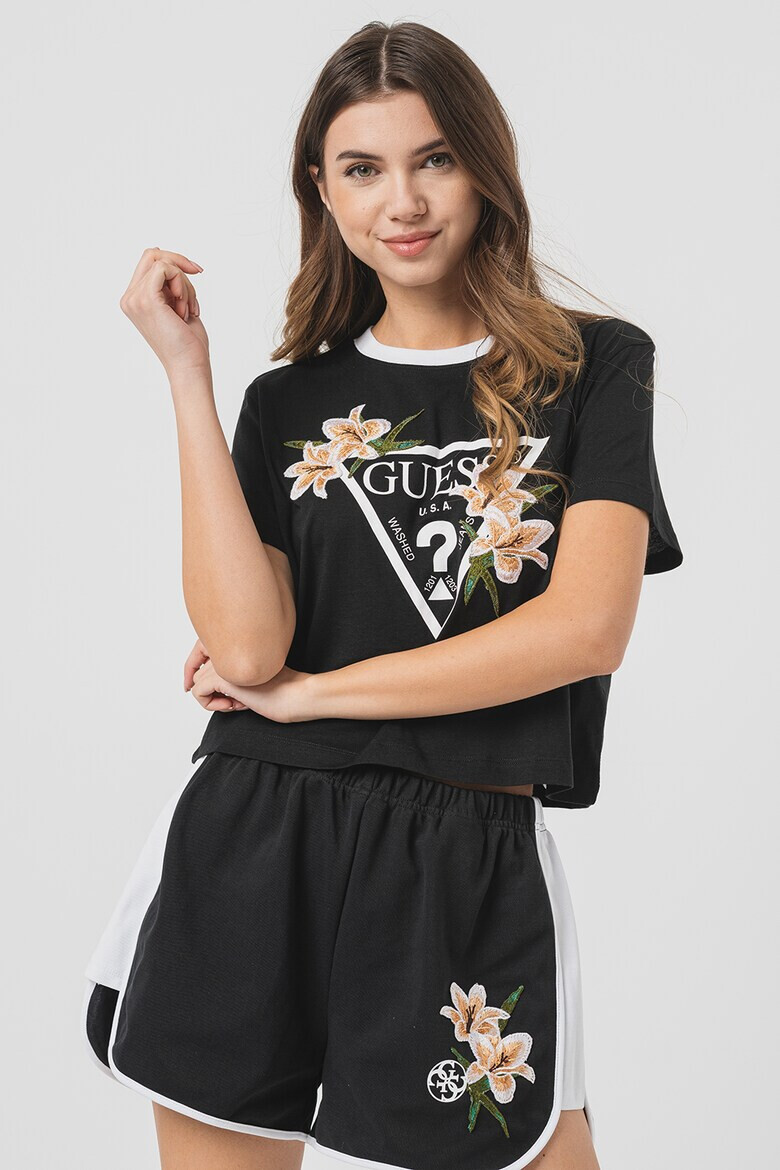 GUESS Фитнес тениска с лого - Pepit.bg