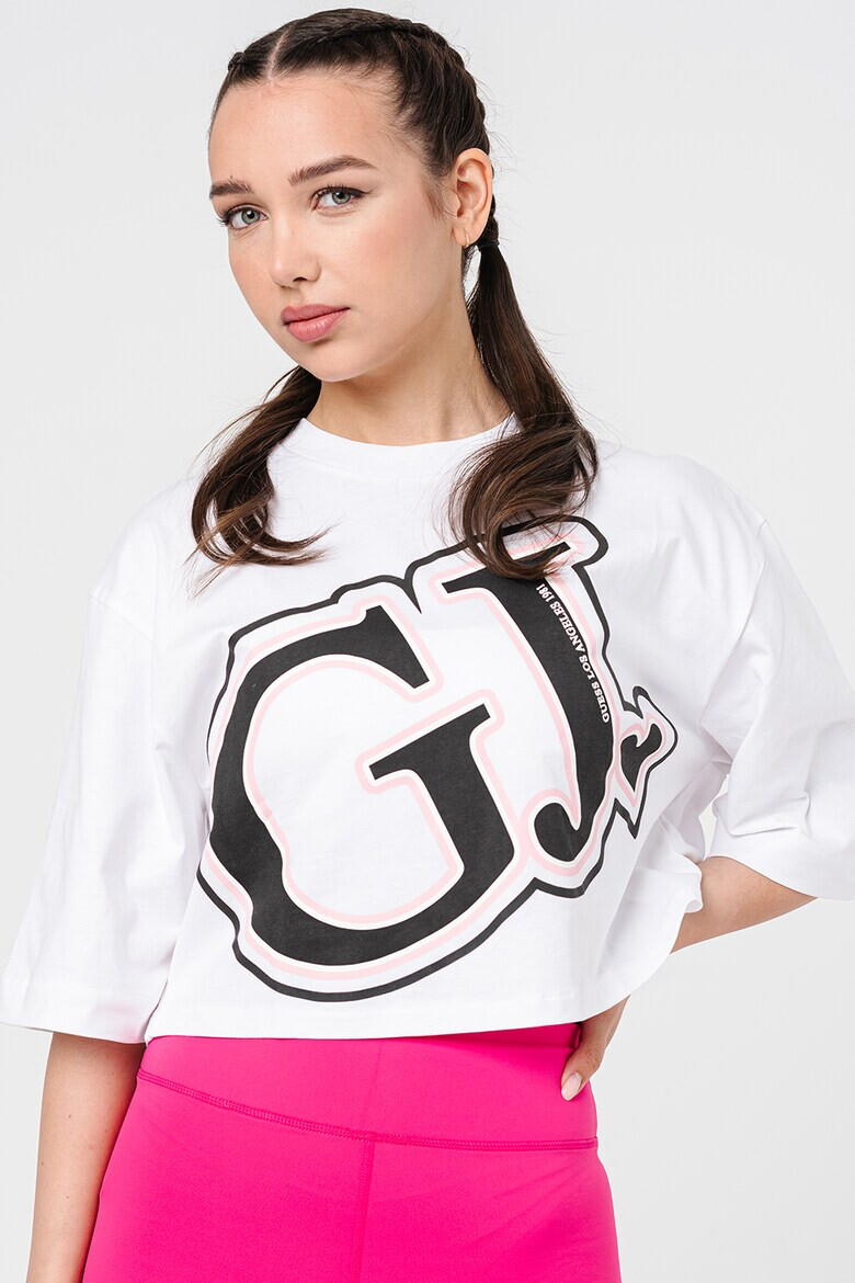 GUESS Фитнес тениска с лого - Pepit.bg
