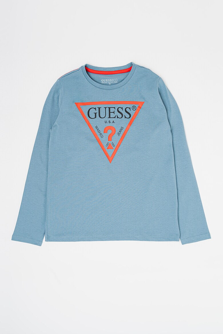 GUESS JEANS Блуза от органичен памук с лого - Pepit.bg