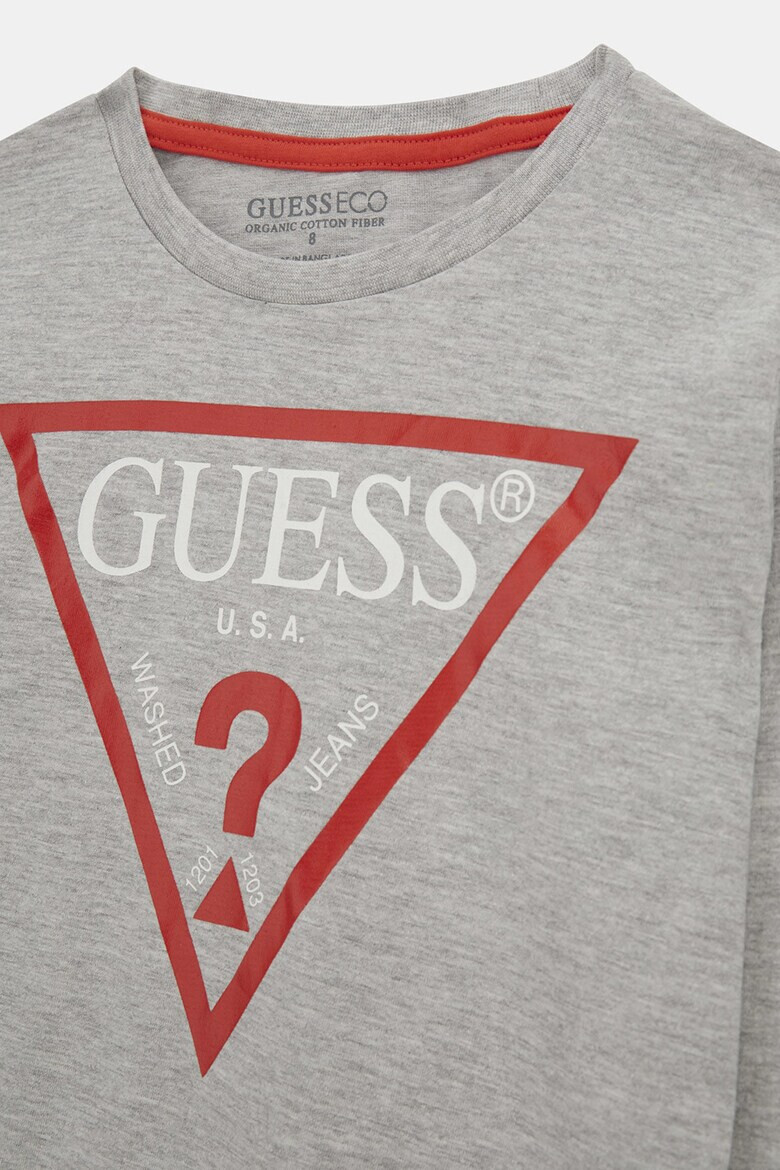 GUESS JEANS Блуза от органичен памук с лого - Pepit.bg